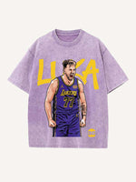 Luka Dončić Print Round Neck T-shirt