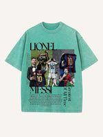 Lionel Messi Print Round Neck T-shirt
