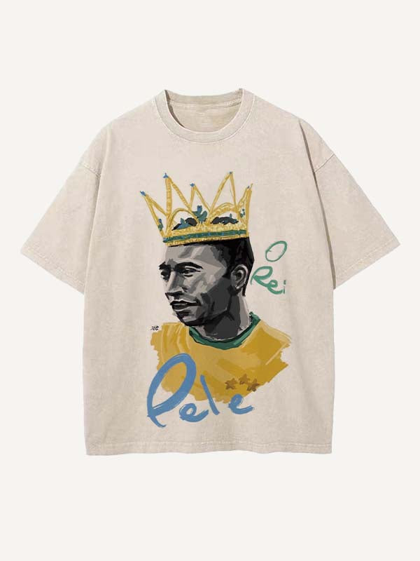 Pelé Print Round Neck T-shirt