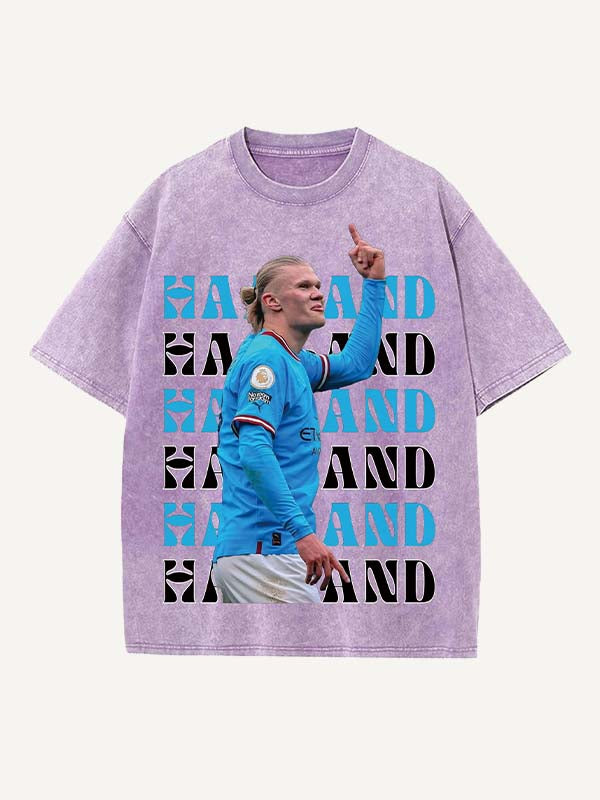 Erling Haaland Print Round Neck T-shirt