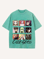 Code Geass Print Round Neck T-shirt