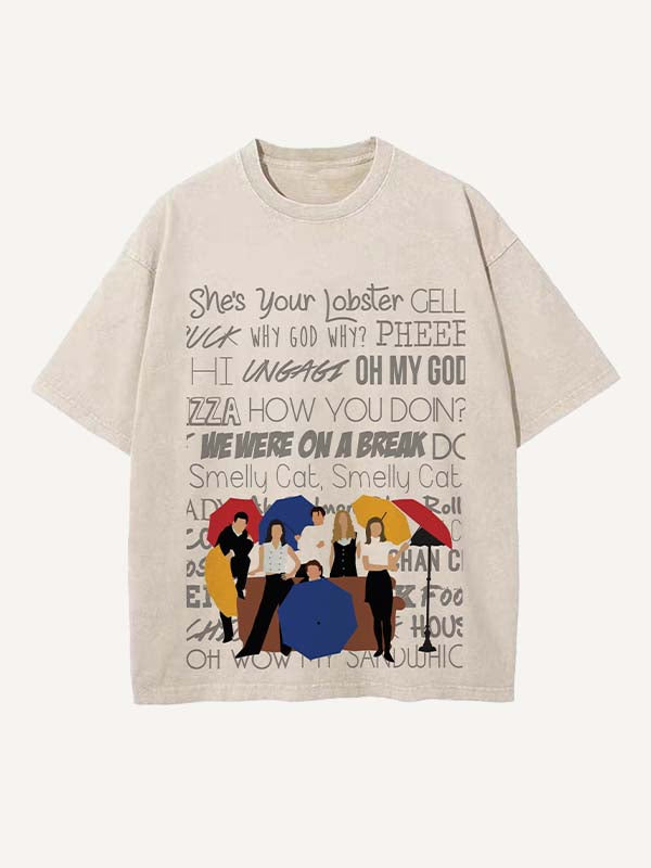 Friends Print Round Neck T-shirt