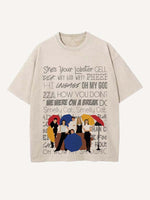 Friends Print Round Neck T-shirt