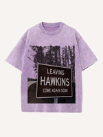 Stranger Things Print Round Neck T-shirt