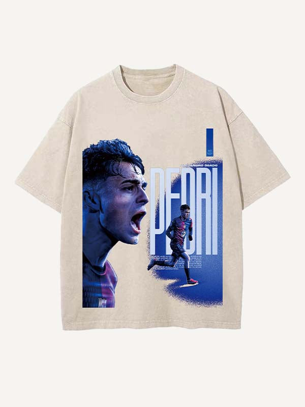 Pedri Print Round Neck T-shirt