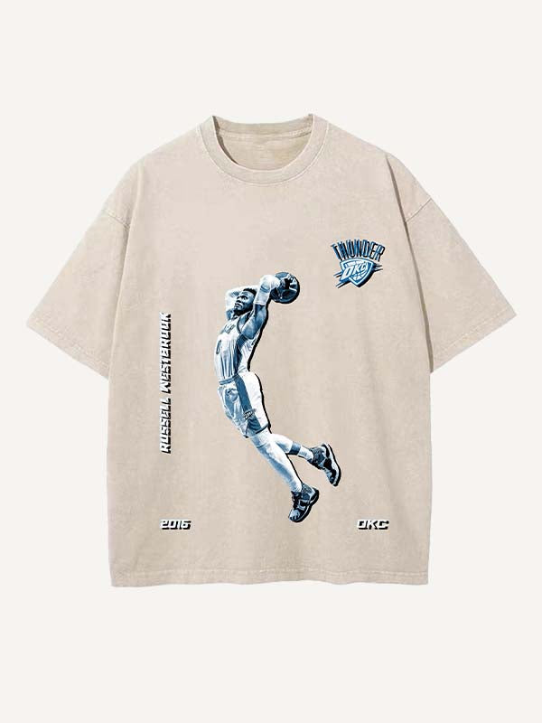 Russell Westbrook Print Round Neck T-shirt