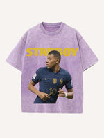 Kylian Mbappé Print Round Neck T-shirt