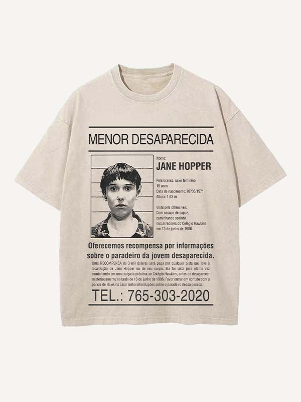 Stranger Things Print Round Neck T-shirt