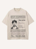 Stranger Things Print Round Neck T-shirt