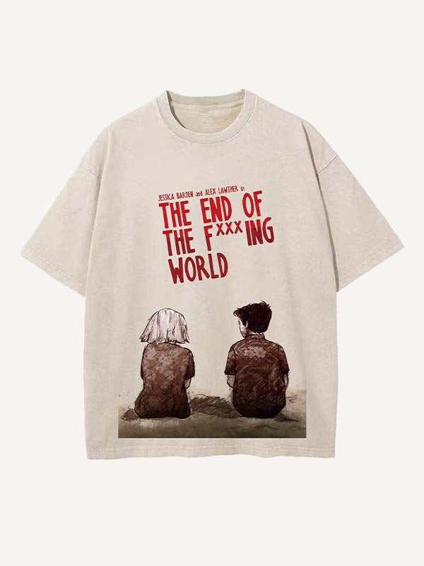 The End of the Fxxxing World Print Round Neck T-shirt