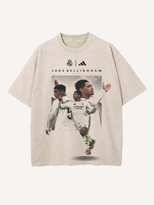 Jude Bellingham Print Round Neck T-shirt
