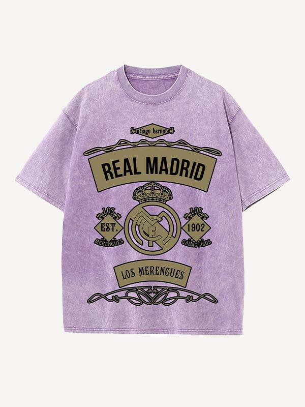 Real Madrid Print Round Neck T-shirt