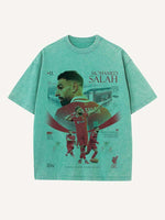Mohamed Salah Print Round Neck T-shirt