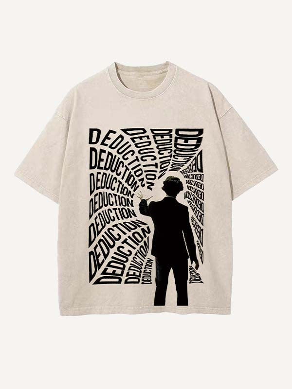 Sherlock Print Round Neck T-shirt