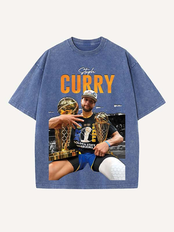 Stephen Curry Print Round Neck T-shirt