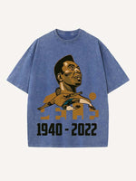 Pelé Print Round Neck T-shirt