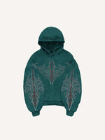 Graphic Print Slant Pockets Hoodie