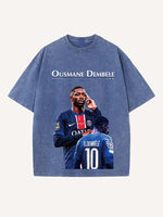Ousmane Dembélé Print Round Neck T-shirt