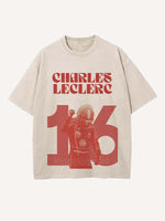 Charles Leclerc Print Round Neck T-shirt