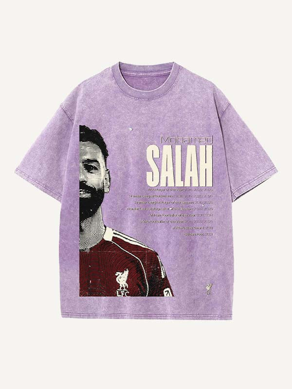 Mohamed Salah Print Round Neck T-shirt