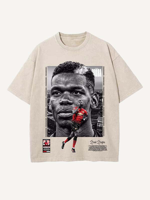 Paul Pogba Print Round Neck T-shirt