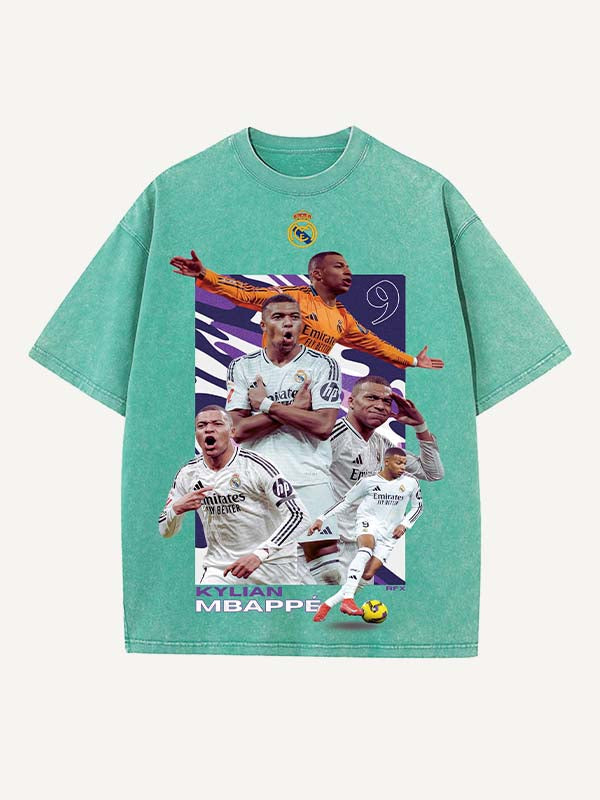 Kylian Mbappé Print Round Neck T-shirt