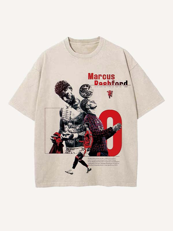 Marcus Rashford Print Round Neck T-shirt