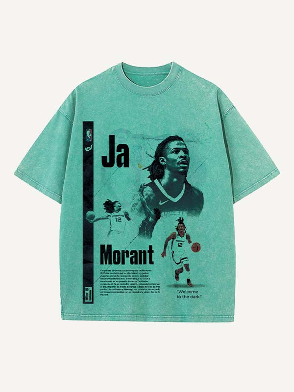 Ja Morant Print Round Neck T-shirt