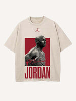 Michael Jordan Print Round Neck T-shirt