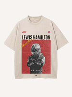 Lewis Hamilton Print Round Neck T-shirt