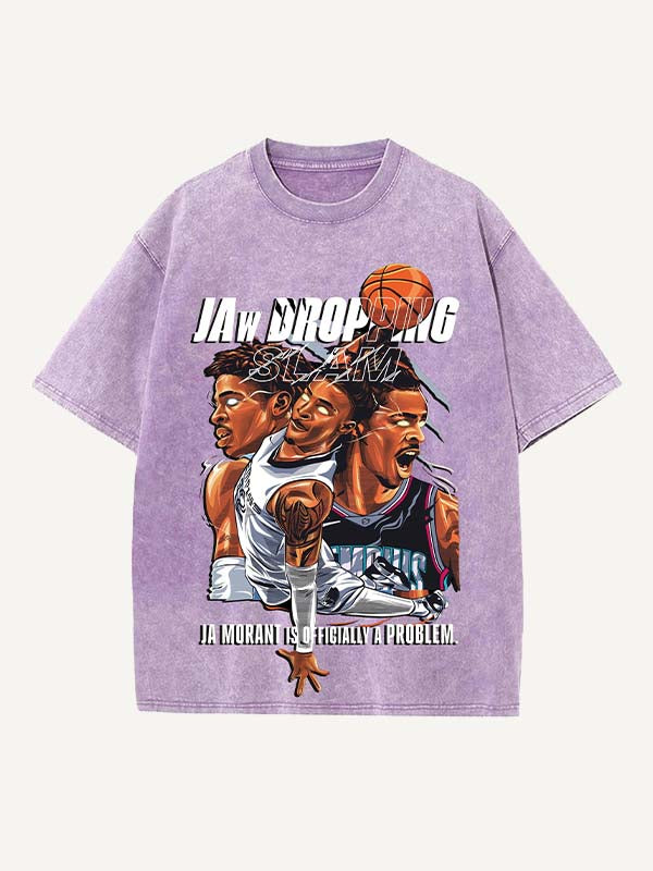 Ja Morant Print Round Neck T-shirt