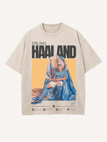 Erling Haaland Print Round Neck T-shirt