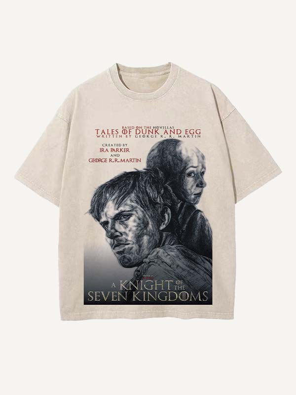 A Knight of the Seven Kingdoms Print Round Neck T-shirt