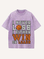 Basketball Aesthetic Print Round Neck T-shirt