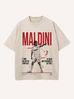 Paolo Maldini Print Round Neck T-shirt