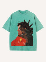 Carlos Sainz Print Round Neck T-shirt