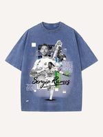 Sergio Ramos Print Round Neck T-shirt