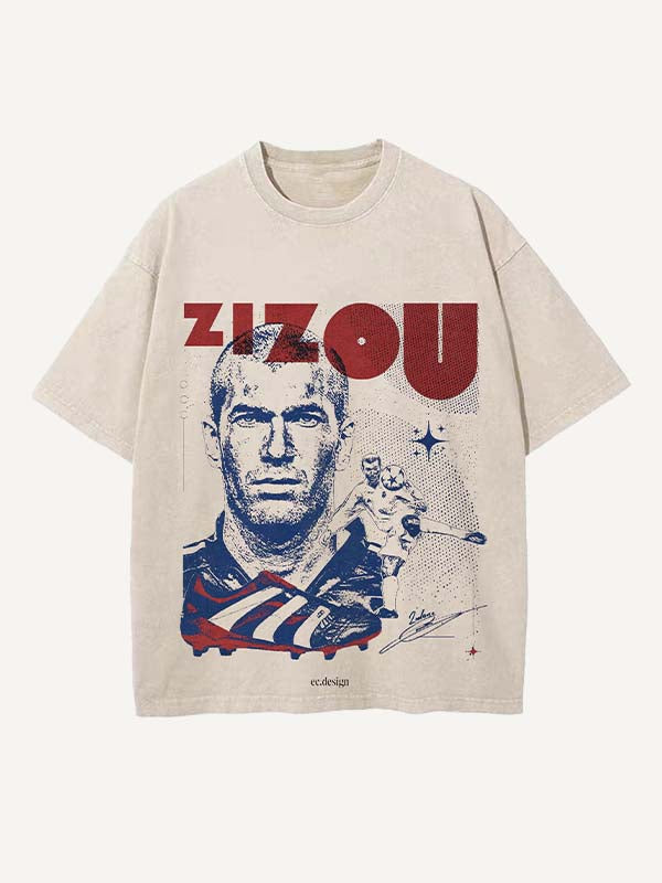 Zizou Print Round Neck T-shirt