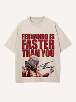 Fernando Alonso Print Round Neck T-shirt