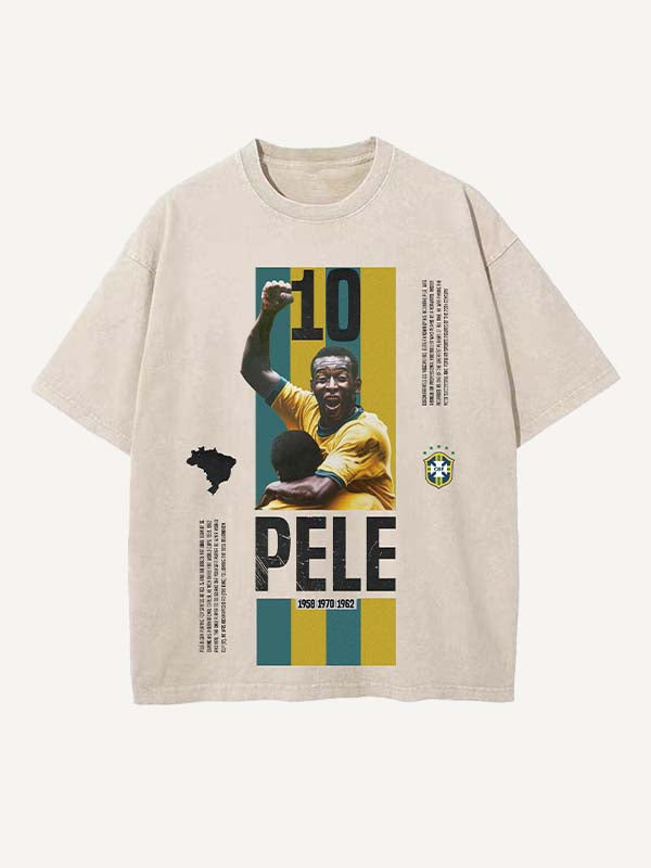 Pelé Print Round Neck T-shirt
