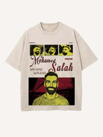 Mohamed Salah Print Round Neck T-shirt