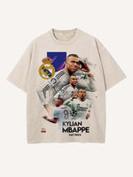 Kylian Mbappé Print Round Neck T-shirt