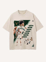 Giannis Antetokounmpo Print Round Neck T-shirt