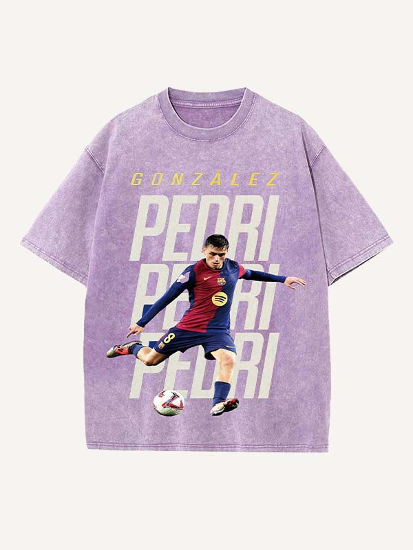 Pedri Print Round Neck T-shirt