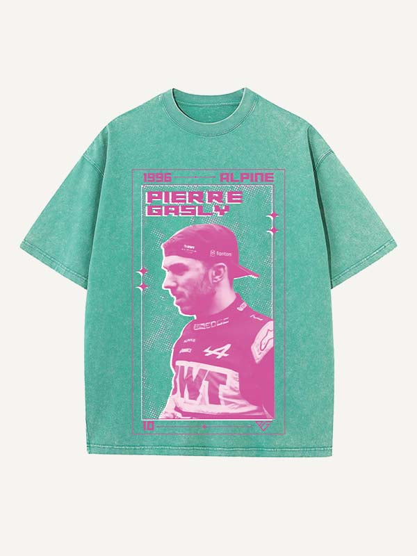 Pierre Gasly Print Round Neck T-shirt