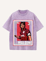 Paolo Maldini Print Round Neck T-shirt