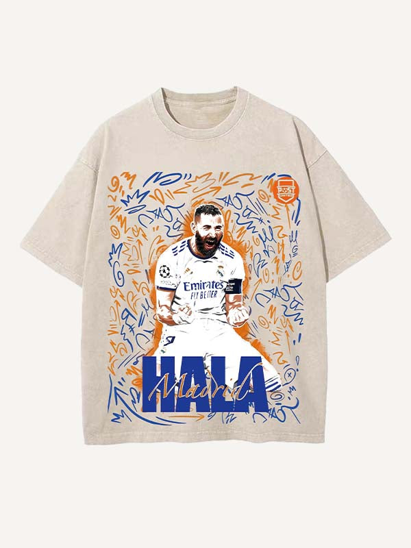 Karim Benzema Print Round Neck T-shirt