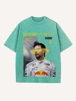 Sergio Perez Print Round Neck T-shirt