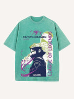 Arcane Print Round Neck T-shirt