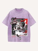 Allen Iverson Print Round Neck T-shirt